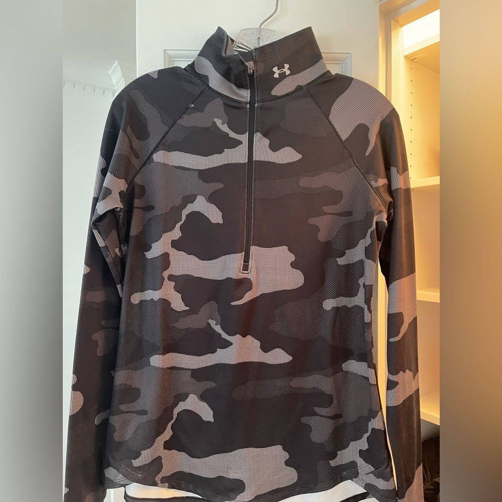 Camo + Under Armor + cold weather quarter zip